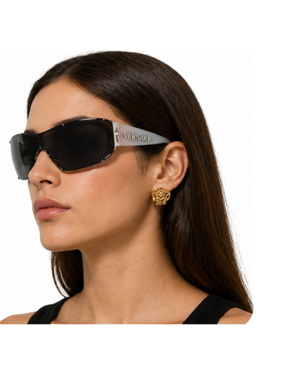 Versace Accessories - NWOT Women's Versace Black & White Shield Sunglasses